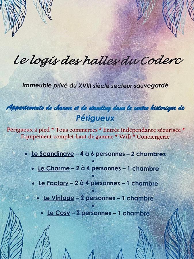 Logis Des Halles Du Coderc Lejlighed Périgueux Eksteriør billede